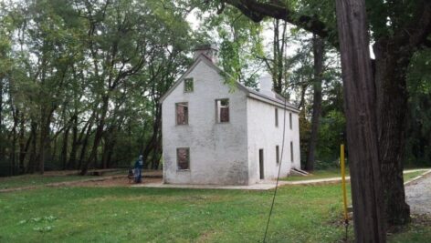 One of the buildings still left in the village is the Locktender's House.