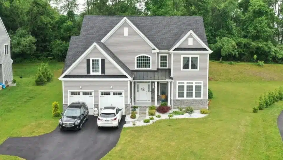 This A-frame Glen Mills house with four bedrooms is available for sale.