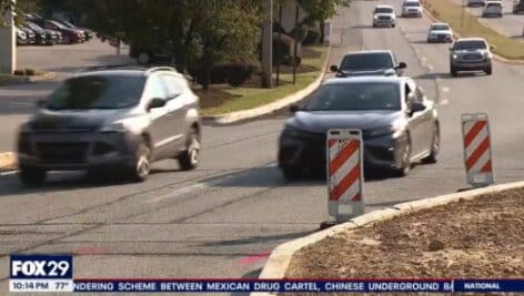 A new median on West Chester Pike in Newtown Square is catching drivers by surprise.