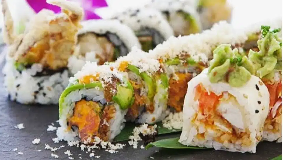A sushi dish prepared at Azie Media restaurant.