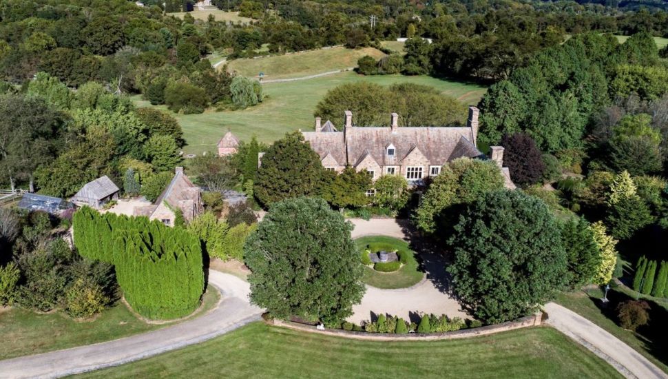 An aerial view of Windmill Hollow Manor in Chadds Ford.