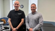 Dr. Jaakko Lappalanien, MVP’s Medical Director, left, with Brian Corson, founder and CEO of MVP Recovery at the Chester urgent care location.