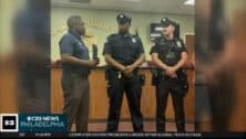 Darby Police Officers Terrell Lee and Shain McCaughey weree honored at a July 17 Darby Borough Council meeting.