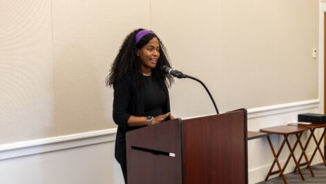 Niashia Maza, Social Justice Program Director at Harcum College.