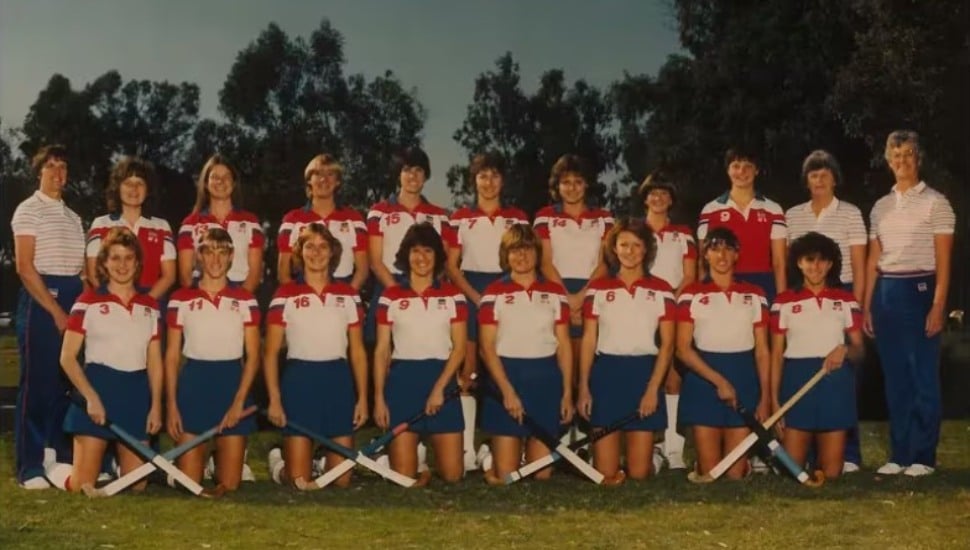 The U.S. women's national field hockey team from the 1984 Los Angeles Olympic Games.