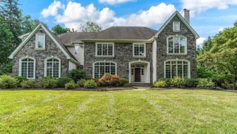 This Chadds Ford stone-front traditional home is for sale.