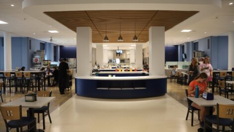 the renovated dining hall at Immaculata University.