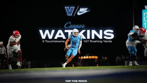 Villanova quarterback Connor Watkins.