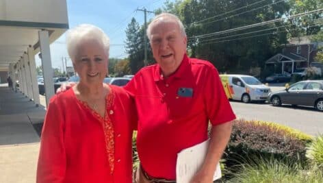 Mary Moody of Brookhaven and Richard Heron of Media.