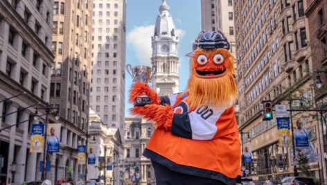 Gritty, the mascot for the Philadelphia Flyers is now a two-time NHL Mascot of the Year award winner.