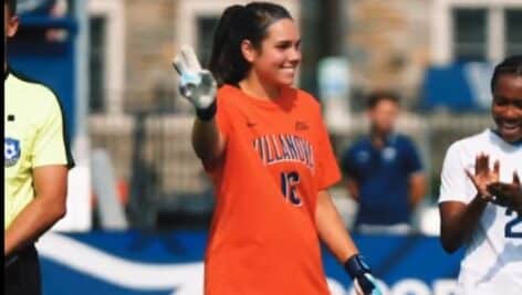 Hannah Dickinson is a Southern California transfer now a goalkeeper on Villanova University's women's soccer team.