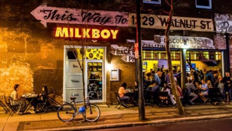 A MilkBoy restaurant, bar, cafe and live music venue in Philadelphia.