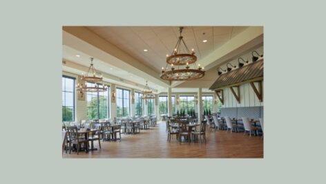 The renovated dining area at Hershey Farm Resort.