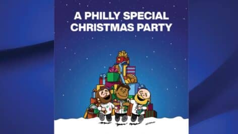 The album cover for the newest Philadelphia Eagles Christmas album, "A Philly Special Christmas Party.