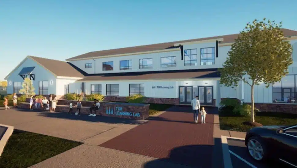 A rendering of the TGR Learning Lab at Cobbs Creek Golf Course, which opened in 2025.