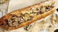 The Santatoga cheesesteak is a featured sandwich at Gazzos.