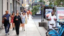 People walking in Center City.