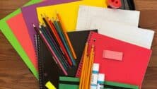 School supplies similar to what is collected by Teachers' Teammates for distribution to teachers.