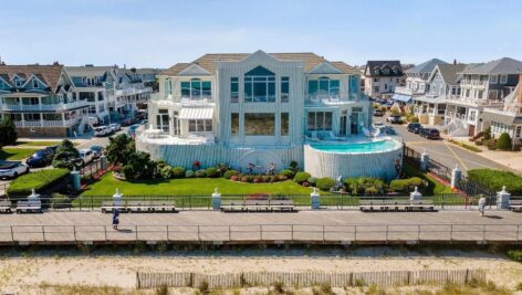 A Jersey Shore mansion built by late Philadelphia banker and hotelier Daniel Tabas, former owner of Downingtown Motor Inn, lists for $13.9M.