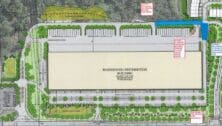 A rendering of a proposed 360,000 square-foot distribution center along Baltimore Pike in Middletown Township.