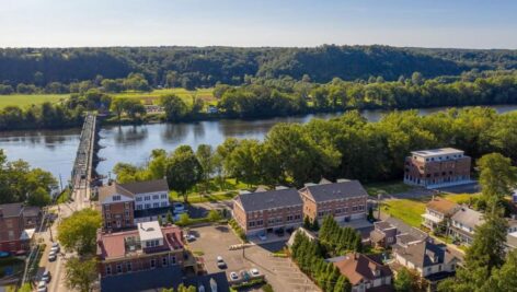 An aerial view of Frenchtown.