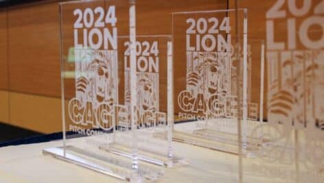 The Lion Awards given out at the Nov. 8 LionCage Pitch Competition at Penn State Great Valley.