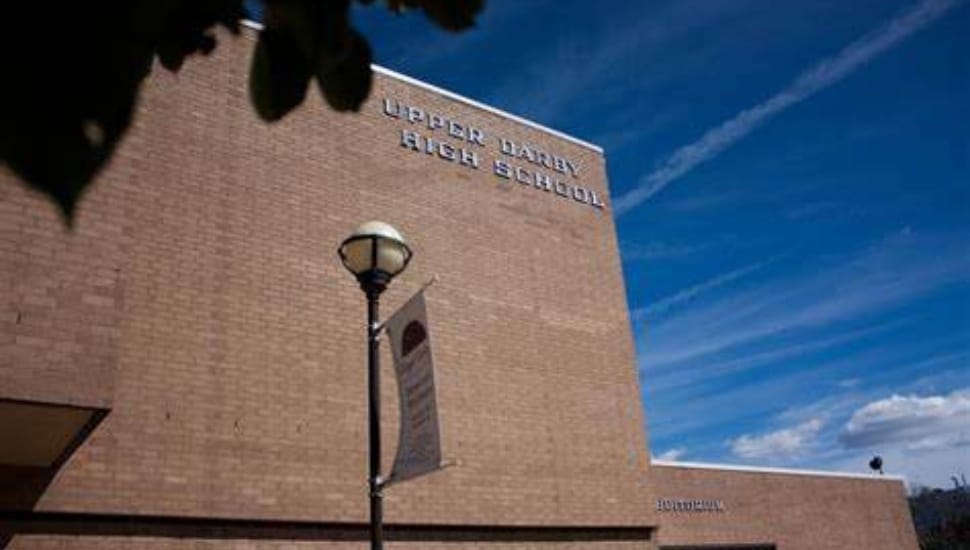 The outside of Upper Darby High School.