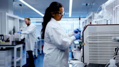 A scientist at work at Avantor's new Innovation Lab in Bridgewater, New Jersey.