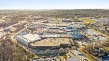 An aerial view of the Exton Square Mall.