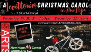 A promotion for "A Levittown Christmas Carol" musical.