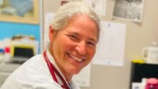 A smiling Ann Silverman at the Community Health Clinic in Doylestown.