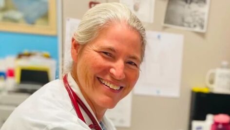 A smiling Ann Silverman at the Community Health Clinic in Doylestown.