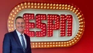 Dan Mullen of Drexel Hill working as a college football analyst for ESPN.