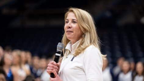 Villanova University Wildcats women's basketball coach Denise Dillion.