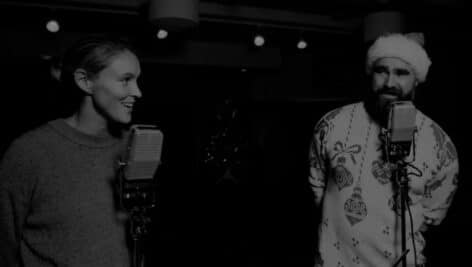 Kylie and Jason Kelce record their duet, "Loud Little Town".