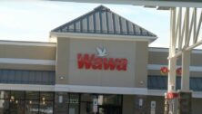 The exterior of a Wawa convenience store.