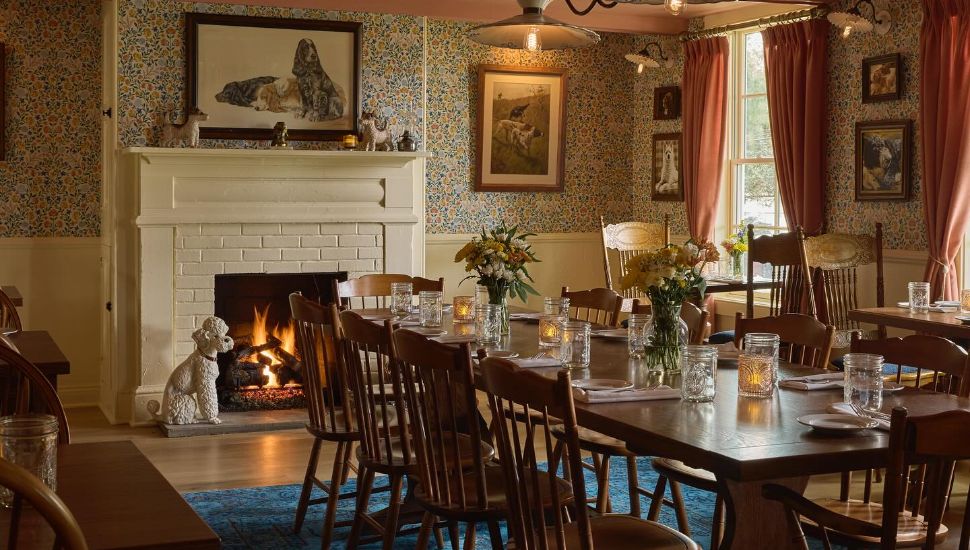 The interior of the former Vickers Tavern in Chester Springs, now a White Dog Cafe.