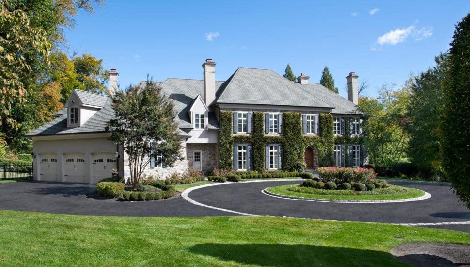 A French-style home at 41 Greenwell Lane in Villanova.
