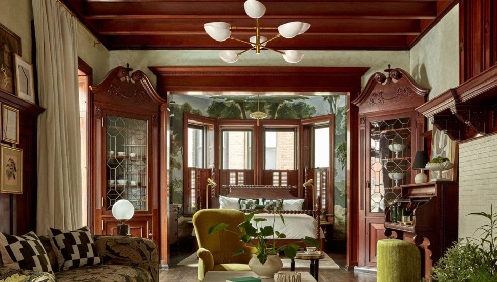 The lobby of the Guild House Hotel in Philadelphia.