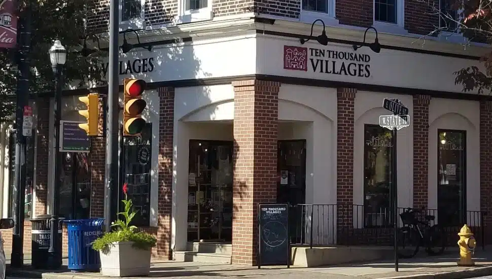 The outside of the Ten Thousand Villages shops in Media Borough.