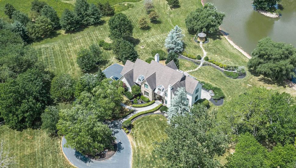 An aerial view of a Buckingham estate.
