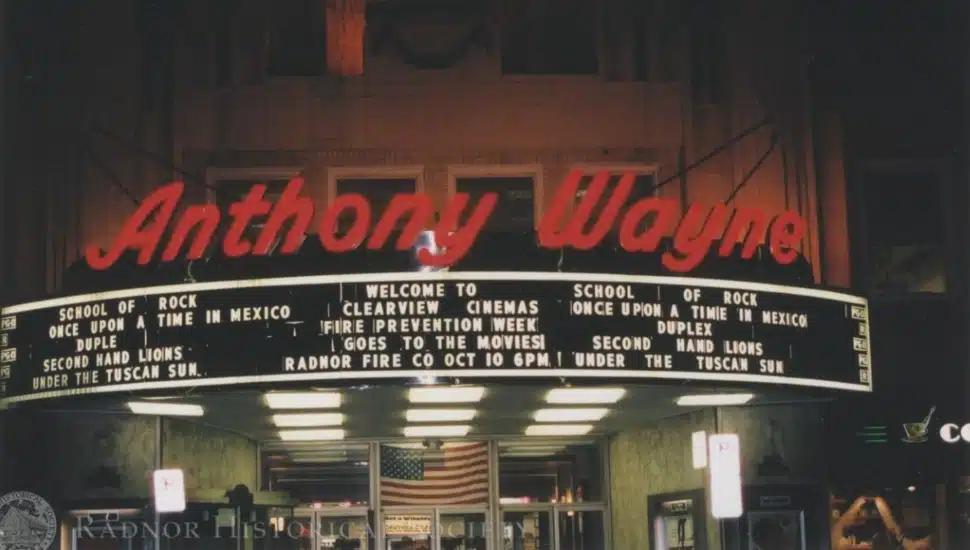 The Anthony Wayne Theater marquee in earlier times.