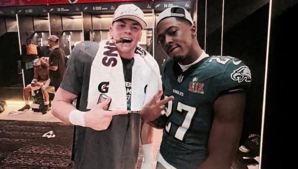Philadelphia Eagles Cooper DeJean and Quinyon Mitchell.