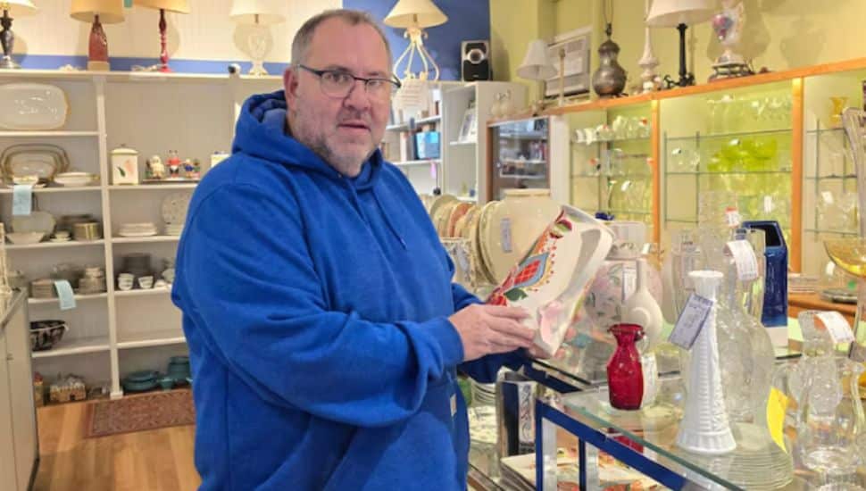 John Romanni, owner of the secondhand shop Sales by Helen.