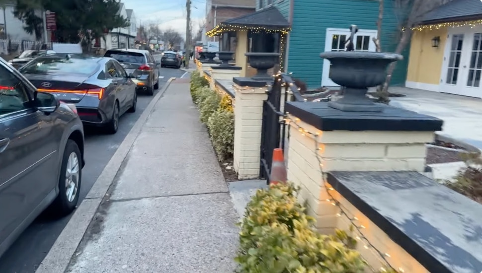 Main Street and sidewalk in New Hope.
