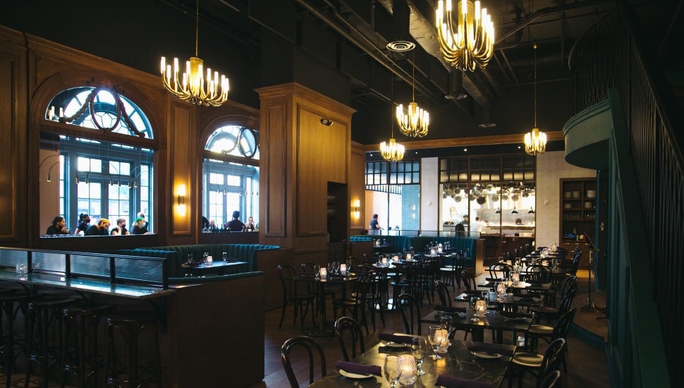 The beautiful interior of Rex at the Royal restaurant in Philadelphia.