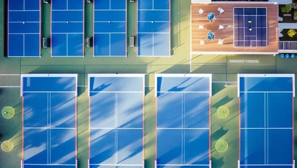 A rendering of Philadelphia's first outdoor sports complex, Viva Padel & Pickleball Club.