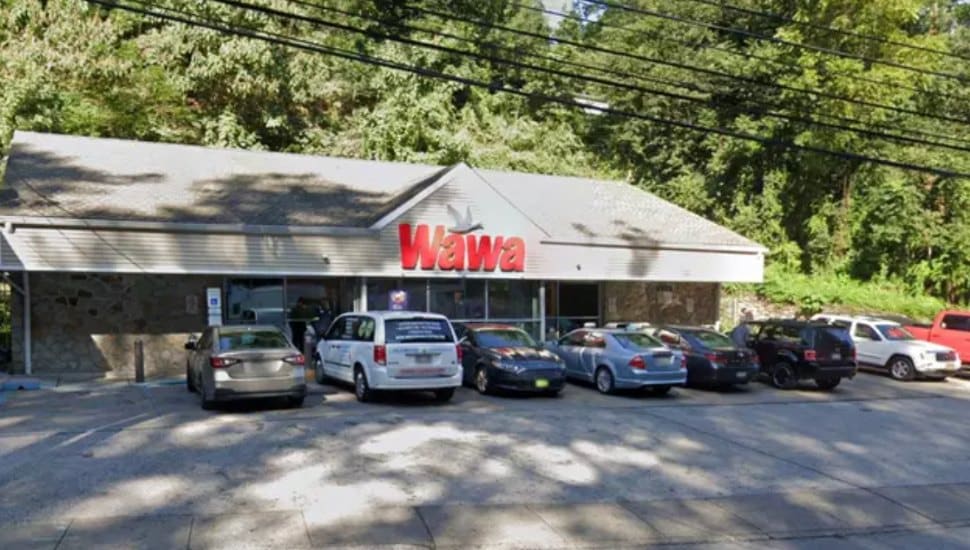 A Wawa parking lot.