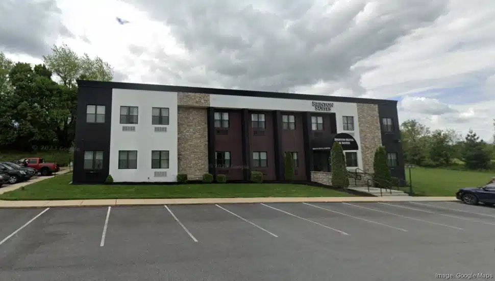 The exterior of Brinton Suites at 1516 Wilmington Pike.
