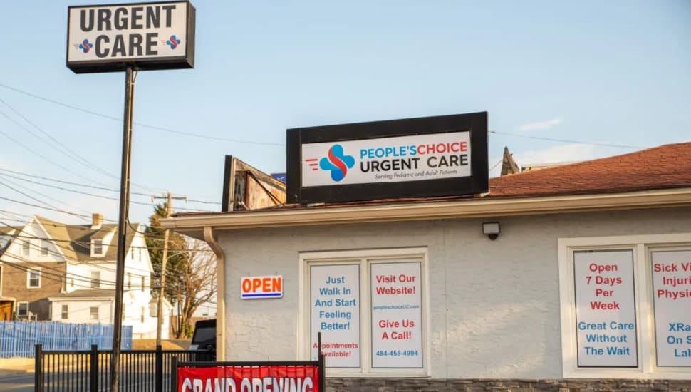 The recently-opened People's Choice Urgent Care in Upper Darby.